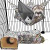 Small Animal EAEDMY | Eaedmy Guinea Pig Rat Ferret Hammock Hideout, Corner Tunnel, 14.2\"X 9.8\"X 4.3\", Suitable For Small Pets, Easy To Clean