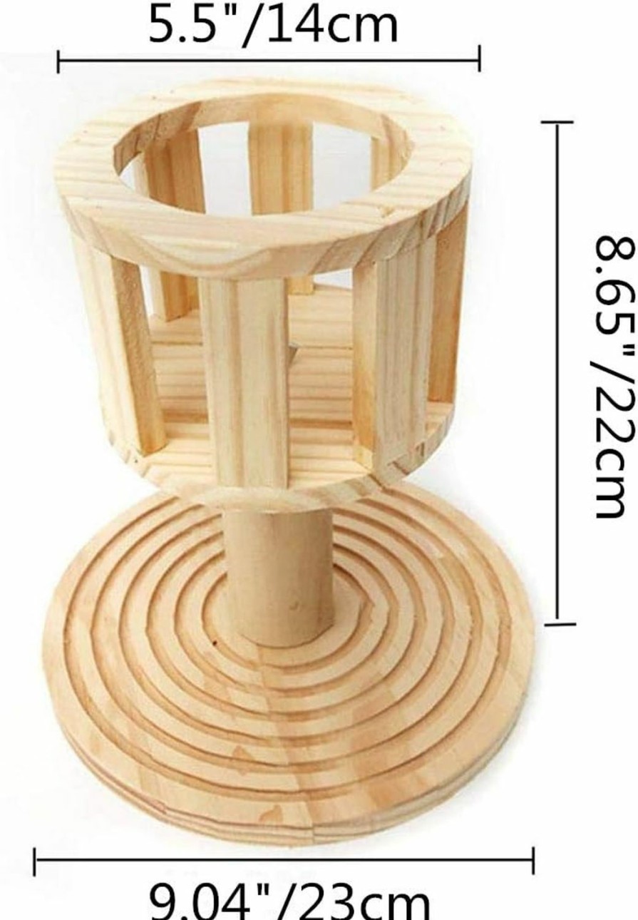 Small Animal Wontee | Rabbit Hay Manger Rack Multifunctional Wooden Food Feeder With Grinding Claw For Bunny Rabbits Chinchilla Guinea Pigs Small Animals (Hay Manger-B)