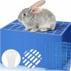 Small Animal Kigley | Kigley 20 Pcs Plastic Rabbit Floor Mat Rabbit Cage Mat Rabbit Mats For Cages Foot Resting Pads Bunny Pet Indoor Dog Small Animal Cats Dogs Wire Floored Cages, 13.39 X 9.84 X 0.31 Inches, Blue