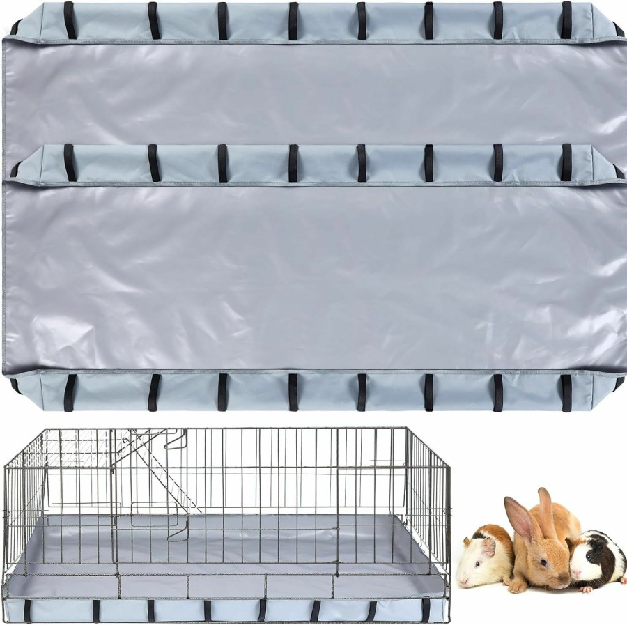 Small Animal BBTO | Bbto 2 Piece Guinea Pig Cage Bottom Tarp For C&C Cage Panel Waterproof Guinea Pig Cage Liners Base Washable Small Animal Cage Habitat Bedding For Ferret Rabbit, No Cage (Black,55 X 28 X 4 In)