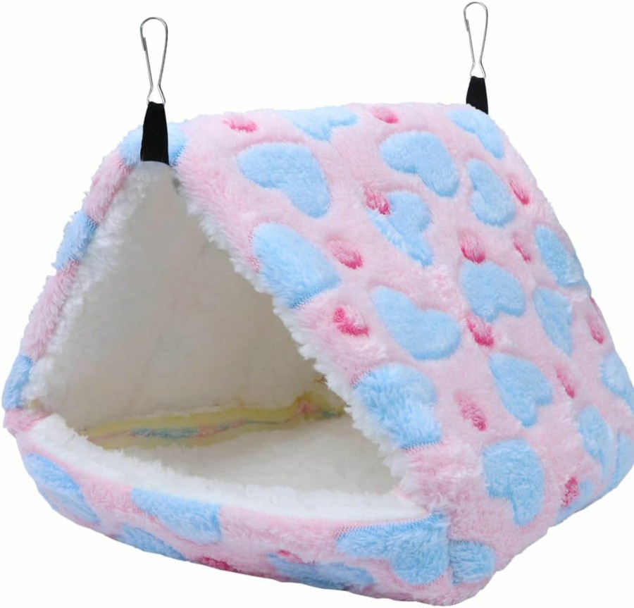 Small Animal Litewoo | Litewoo Sugar Glider Sleeping Pouch Small Animal Hammock, Hanging Bed Warm Cotton Nest For Rat Hamster Gerbil Sugar Glider Chinchilla Squirrel Guinea Pig (Blue)