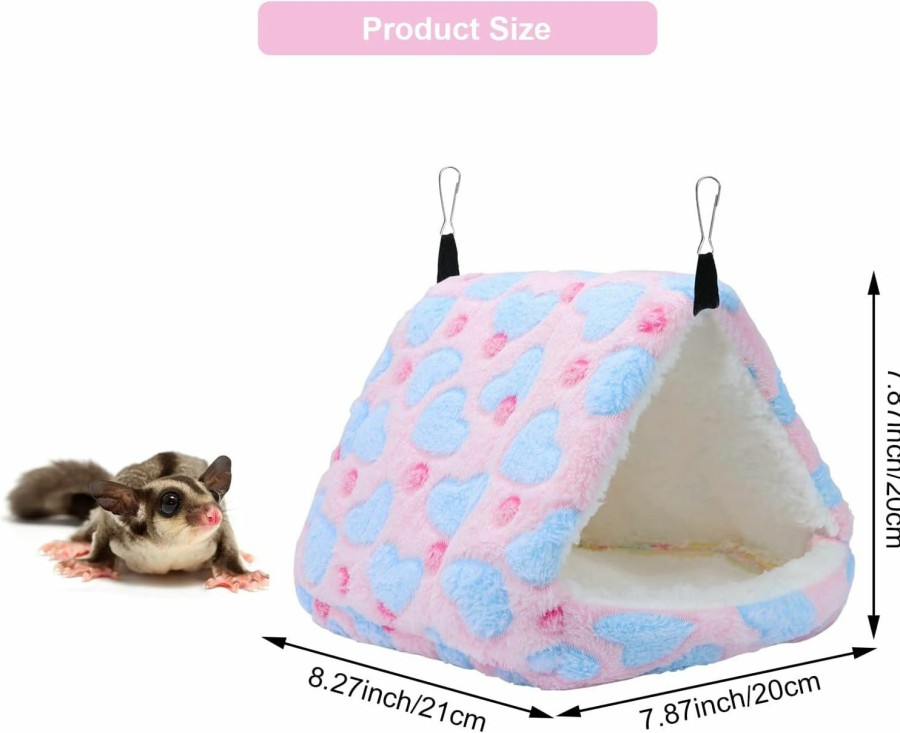 Small Animal Litewoo | Litewoo Sugar Glider Sleeping Pouch Small Animal Hammock, Hanging Bed Warm Cotton Nest For Rat Hamster Gerbil Sugar Glider Chinchilla Squirrel Guinea Pig (Blue)