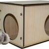 Small Animal PetriStor | Chinchilla Wooden Guinea Pig Hideout - Chinchilla Hideout - Chinchilla Hut - Meerschweinchen Haus - Small Pet Hut - Pig House - Hideout Hut - Chinchilla Nest Box - Small Animal Houses & Habitats 11