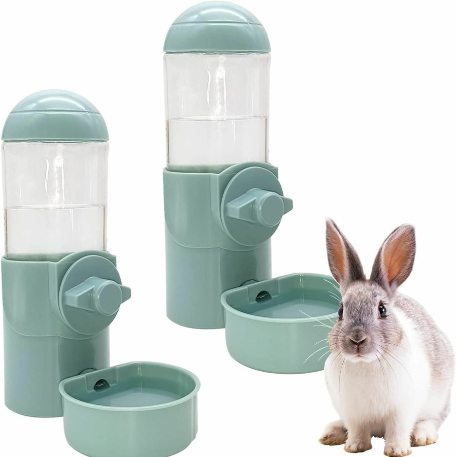 Small Animal Tfwadmx | Tfwadmx Rabbit Watter Bottle 17Oz Hanging Guinea Pig Automatic Water Dispenser No Drip Small Animal Cage Water Feeder Bowl For Bunny Chinchilla Hedgehog Ferret 2Pcs (Blue)