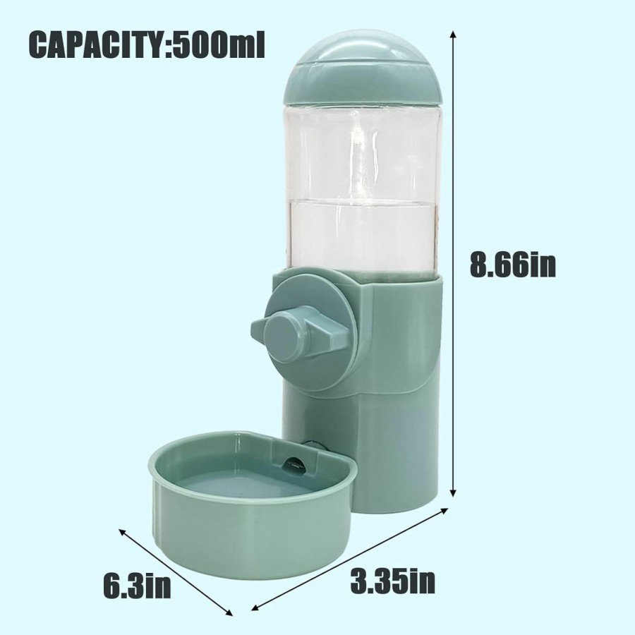 Small Animal Tfwadmx | Tfwadmx Rabbit Watter Bottle 17Oz Hanging Guinea Pig Automatic Water Dispenser No Drip Small Animal Cage Water Feeder Bowl For Bunny Chinchilla Hedgehog Ferret 2Pcs (Blue)