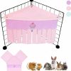 Small Animal VOZRELS | Vozrels Guinea Pig Corner Hideout With 3-Side Curtain, Cozy Fleece Guinea Pig Corner Hideaway Washable, Triangular Hammock For Rabbit, Bunny, Rat, Chinchilla And Small Animal Cage Accessories (Purple)