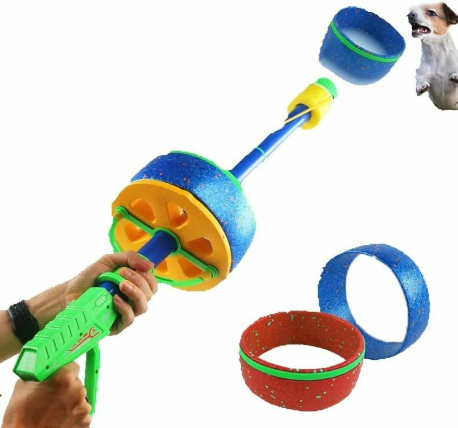 Small Animal Petper | Pet Dog Ring Launcher, Starter Pack Launcher + 3 Standard Rings