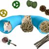 Small Animal MUYG | Muyg Plastic Hamster Fun Tunnels,Ferrets Foldable Exercising Training Tunnels Hamsters Hideout Tube 15 Pcs Small Animal Chew Toys For Guinea Pigs, Chinchillas, Rats, Gerbils (Blue)