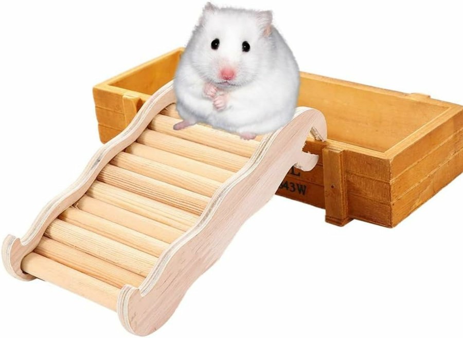 Small Animal Leadigol | Leadigol Hamster Climbing Toy Wooden Ladder Bridge Squirrel Guinea Pigs Small Animals Ramp Bridge, Long Climbing Wooden Ladder For Hamsters Mice Mouse Gerbils Sugar Glider Rat And Other Small Animals