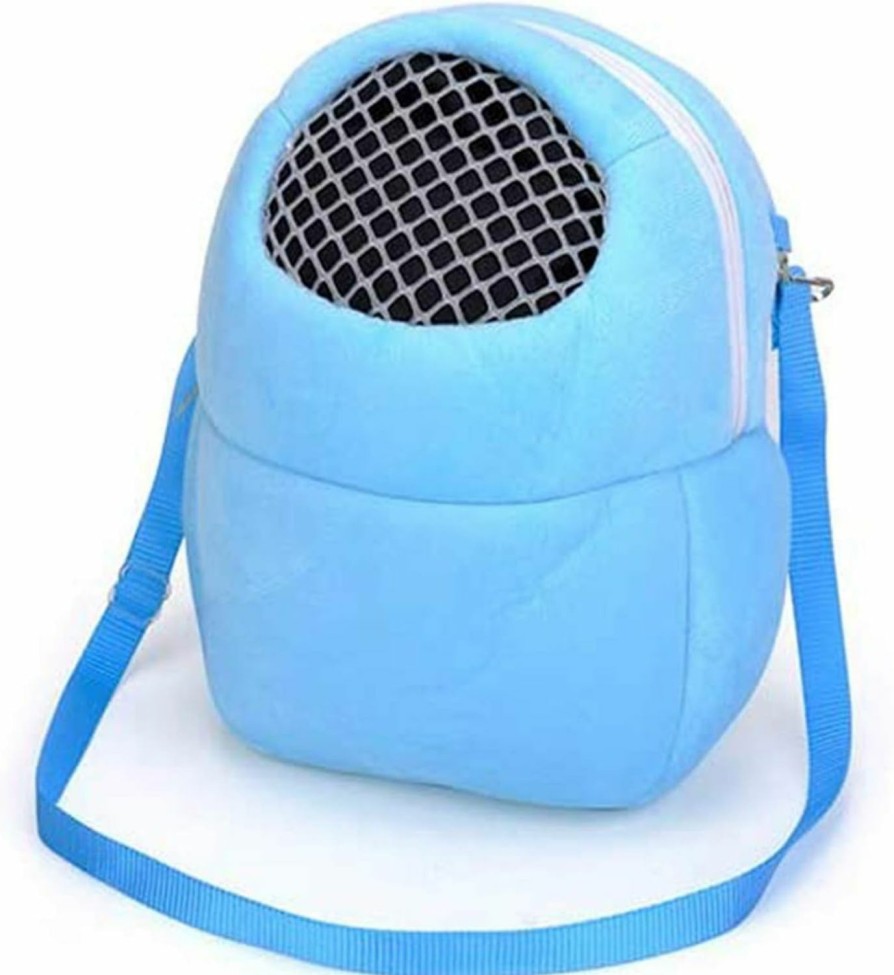 Small Animal Besimple | Besimple Pet Hamsters Carrier Bag Portable Outgoing Travel Backpack With Shoulder Strap For Small Pets Hedgehog, Sugar Glider, Chinchilla, Guinea Pig, Squirrel(Blue)