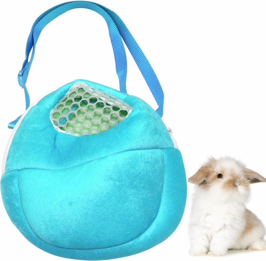 Small Animal Besimple | Besimple Pet Hamsters Carrier Bag Portable Outgoing Travel Backpack With Shoulder Strap For Small Pets Hedgehog, Sugar Glider, Chinchilla, Guinea Pig, Squirrel(Blue)