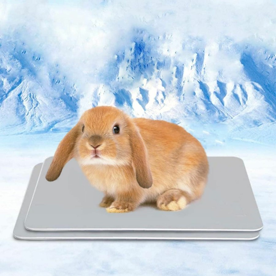 Small Animal HZxoAxo | Hzxoaxo 2Pcs Rabbit Cooling Pad - 11.8 X 7.9 In,Self Cool Bite Resistance Bunny Cooling Mat Ice Bed For Small Animals Hamster Guinea Pig Chinchilla Kitten Puppy