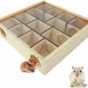 Small Animal Cdipesp | Cdipesp Wooden Hamster Maze With Transparent Acrylic Cover, Multi-Chamber Hamster Hideout House Hamster Toys Gerbil Maze For Dwarf Hamsters Gerbils Mice And Other Small Furry Animals