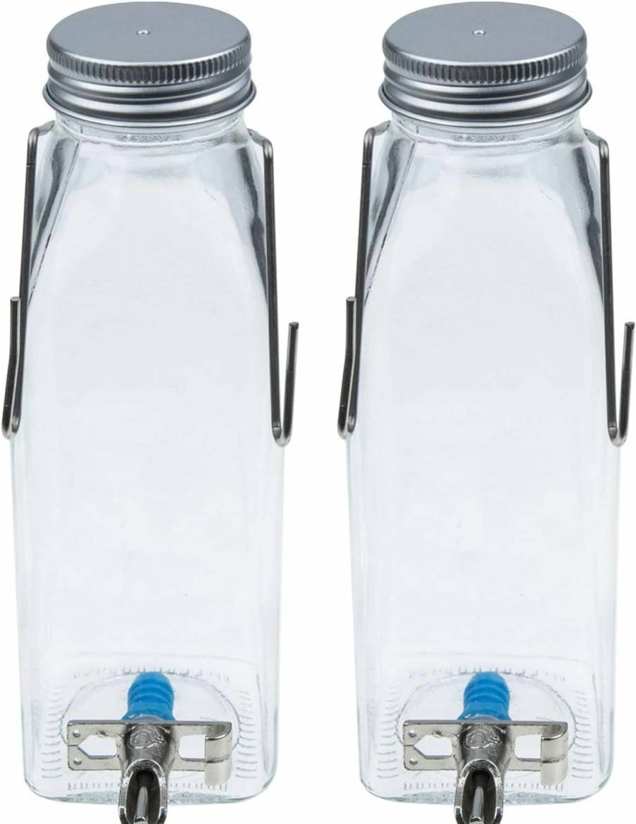 Small Animal Ipetboom | Glass Water Bottle Hamster Water Bottle No Drip: Small Animal Water Dispenser Hanging Guinea Pig Water Bottle 350Ml 2Pcs For Pet Bunny Rabbit Ferret Hedgehog Chinchilla Glass Water Bottles