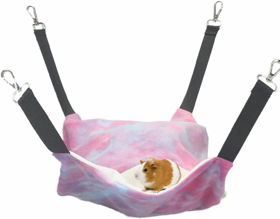 Small Animal emours | Emours Ferret Cozy Warm Hammock Chinchilla Hanging Cage Bed Fleece Hideout Sleeper For Rat Sugar Glider Squirrel Guinea Pig And Other Small Animals 16 * 11''