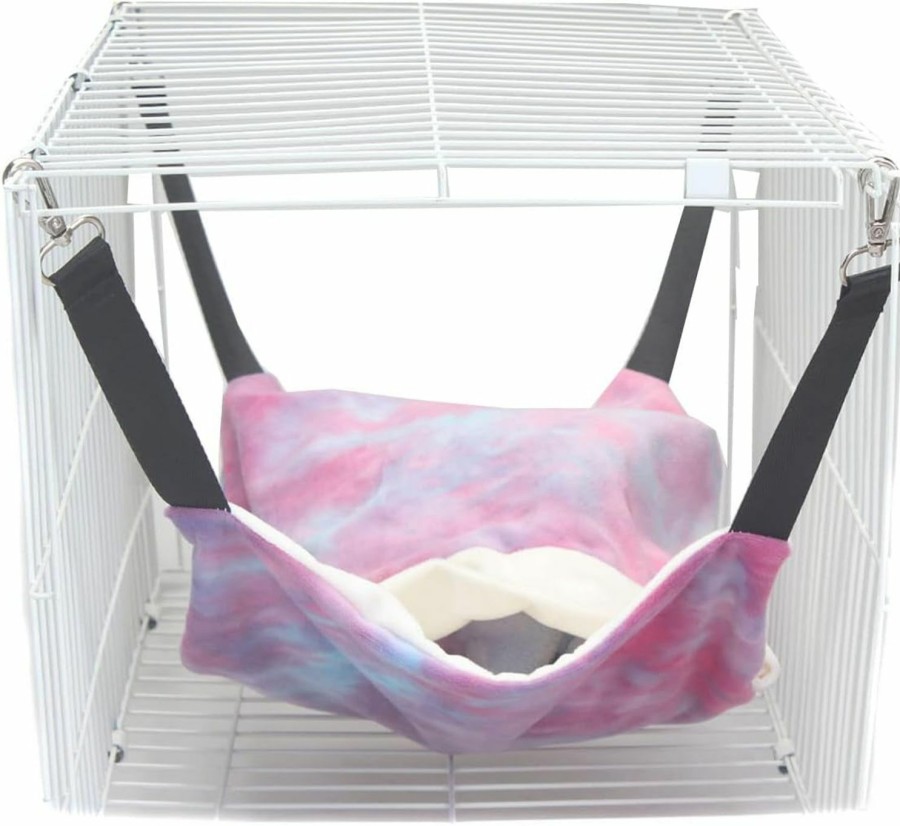 Small Animal emours | Emours Ferret Cozy Warm Hammock Chinchilla Hanging Cage Bed Fleece Hideout Sleeper For Rat Sugar Glider Squirrel Guinea Pig And Other Small Animals 16 * 11''