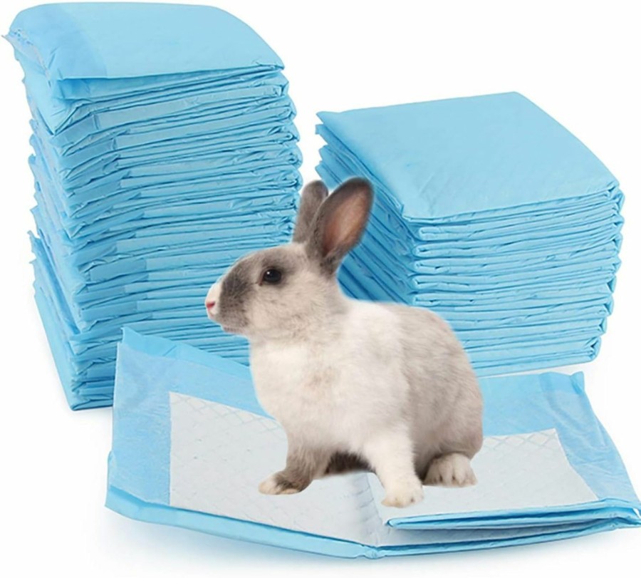 Small Animal kathson | Kathson 50 Pcs Rabbit Pee Pads Bunny Toilet Training Pad Guinea Pig Leak Proof Super Absorbent Mats Diaper Pad Small Animals Disposable Diaper Cage Liner For Chinchillas Hamsters Cat Puppy (22\" X 22\")