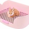 Small Animal RUBYHOME | Rubyhome Large Bunny Litter Box (17\" X 11.9\" X 6.2\") Small Animal Litter Pet Toilet Potty Trainer Corner Litter Bedding Box Pet Pan For Rabbit Guinea Pig Easy To Clean (Orange)