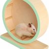 Small Animal PAWISE | Pawise Silent Hamster Wooden Running Wheel 8 Inch Exercise Wheel Toy Cage Accessories