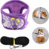 Small Animal HURRISE | Chinchilla Harness Vest Chest Decor, Chinchilla Walking Harness Vest With Leash Strap Harness For Rabbit Ferret Guinea Pig Bunny Hamster Puppy Kitten Clothes Accessory(S)(S)