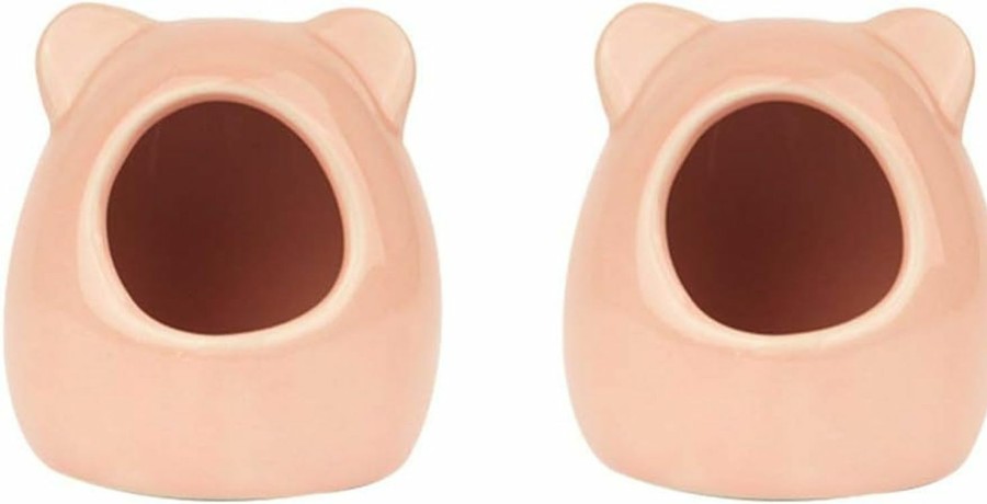 Small Animal balacoo | Balacoo 2Pcs Ceramic Hamster Hideout Summer Cool Hamster Nest Small Pet Porcelain House Cute Adorable Cave For Mini Animals Guinea Pig Gerbil Ferret Syrian Hamster Chinchilla Rat