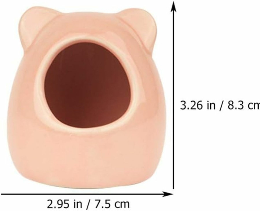 Small Animal balacoo | Balacoo 2Pcs Ceramic Hamster Hideout Summer Cool Hamster Nest Small Pet Porcelain House Cute Adorable Cave For Mini Animals Guinea Pig Gerbil Ferret Syrian Hamster Chinchilla Rat