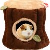 Small Animal Yfdkeey | Small Guinea Pig Bed With 2 Hook, 7.48*7.09'' Young Guinea Pig Hideout Hamster Bed Rabbit House, Washable Warm Sleeping House For Small Pet, Ferret, Chinchilla, Bunnies| Winter & All Seasons