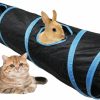 Small Animal kathson | Kathson Rabbit Tunnel Guinea Pig Tunnel Bunny Hideout Tunnel Cat Tunnels For Indoor Bunnies Small Animal Collapsible Hideaway Toys For Chinchillas Ferrets Guinea Pigs Gerbils Hamsters Rats (Black)