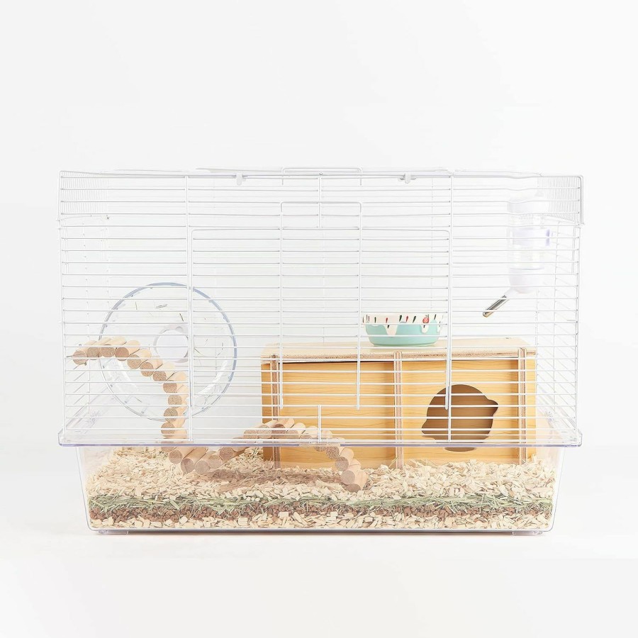 Small Animal BUCATSTATE | Bucatstate Hamster Cages And Habitats Small Animal Cage With Accessories Rat Cage Mouse Cage Basic Cage For Syrian Hamster Gerbils (19.7\" L*13\" W* 13.4\" H)