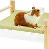 Small Animal Jevnd | Jevnd Guinea Pig Hammock Bed, Wooden Elevated Dwarf Rabbit Bed, Guinea Pig Hideout Bed, More Stable Small Animal Sleeping Bed For Dwarf Bunny Chinchilla Rat Ferret Hedgehog Laying Habitat