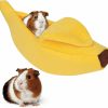 Small Animal GNEORA | Gneora Bed Cave Hideout Rat Hamster Bed House Small Animal Houses & Habitats Warm Hideout Cozy Banana Bed For Hedgehog Rat Chinchilla Guinea Pigs Ferret Snake Yellow…