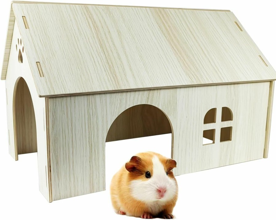 Small Animal Sirvarni | Sirvarni Guinea Pig Chinchilla Hideouts Cages Toys Accessories Wooden House And Habitats Hides Nature Huts For Hamster Squirrel Rat And Other Small Animals Etc.