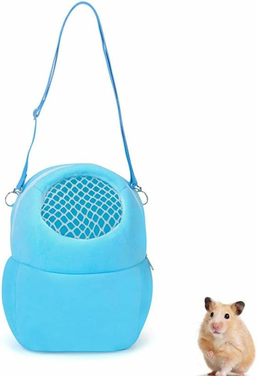 Small Animal WishLotus | Wishlotus Pet Carrier Bag, Portable Outgoing Travel Handbags With Nylon Straps Small Pet Pouchfor Hamster Rat Hedgehog Rabbit (S, Blue)