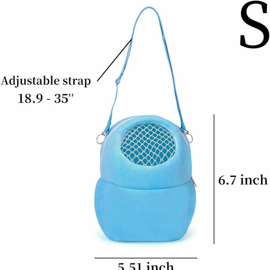 Small Animal WishLotus | Wishlotus Pet Carrier Bag, Portable Outgoing Travel Handbags With Nylon Straps Small Pet Pouchfor Hamster Rat Hedgehog Rabbit (S, Blue)