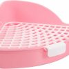 Small Animal POPETPOP | Popetpop Bunny Litter Box- Triangle Potty Trainer Corner Bunny Toilet Rabbit Toilet Tray Guinea Pig Litter Box Bedding For Indoor Rabbit Chinchilla Hamster Ferret Small Animal(Pink)