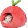 Small Animal HardcorePet | Rat Beds, Small Animal Washable Cage Accessories Pet Hideout House, Hamster Hideout Syrian Hideout, Sugar Glider Hammock For Cage For For Dwarf Hamsters Squirrel Chipmunks (Pink)