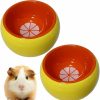 Small Animal Tfwadmx | Tfwadmx 2 Pcs Hamster Food Bowl, Small Animals Ceramic Feeding Water Dish For Guinea Pig Rat Hedgehog Gerbil Mouse Rodent