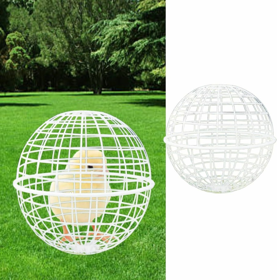 Small Animal MANON ROSA | Chicken Ball Cage Rolling Orb Cages Spherical Poultry Enclosure For Birds Ducks Chickens - Outdoor Free Range Roaming Dog Bites & Horse Trampling Prevention (3-Pack,L(D19.7))