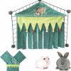 Small Animal Nuatpetin | Nuatpetin Guinea Pig Corner Hideout, Removable Cozy Hamster Hideaway Hammock Cage Hanging Decoration, Small Animal Fleece Forest Corner House Hideaway For Rabbits Hedgehog Bunny Ferret Squirrel