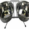 Small Animal Stellar | Stellar Bowls Double Diner Rack With Two Bowls, 2 Quart