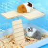 Small Animal CuffUp | Chinchilla Cage Accessories Wooden Platform,Rat Cage Accessories Chinchilla Toys Dwarf Hamster Cage Standing Pedals, Sturdy Standing And Jumping Wooden Board For Rat Cage Chinchilla Cage Parrot Cage