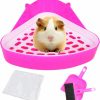 Small Animal PINVNBY | Pinvnby Guinea Pig Litter Box Triangle Potty Trainer Corner Chinchilla Litter Tray Hamster Plastic Corner Toilet Box For Bunny Ferret Small Animal