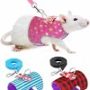 Small Animal Stock Show | Stock Show Small Pet Outdoor Walking Harness Vest And Leash Set With Cute Bowknot Decor Chest Strap Harness For Rat Ferret Squirrel Hamster Clothes Accessory, Pink Star