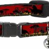 Small Animal Buckle-Down | Buckle-Down Breakaway Cat Collar - Mufasa & Simba Just Can'T Wait To Be King/Family Silhouette - 1/2\" Wide - Fits 8-12\" Neck - Medium