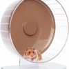 Small Animal Niteangel | Niteangel Super-Silent Hamster Exercise Wheels - Quiet Spinner Hamster Running Wheels With Adjustable Stand For Hamsters Gerbils Mice Or Other Small Animals (M, Transparent)