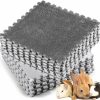 Small Animal Woanger | Woanger 20 Pcs 12 X 12'' Washable Guinea Pig Pads Guinea Pig Fleece Cage Liners Waterproof Reusable Bunny Sleep Mat Blanket Bed For Small Animals Rabbit Hamster Rat Cat Dog (Gray)