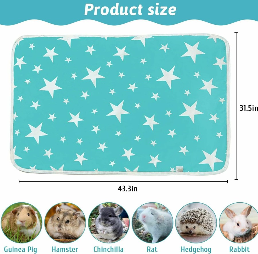 Small Animal BNOSDM | Bnosdm Guinea Pig Cage Liners 6 Packs Reusable Small Animal Pee Pads Washable Guinea Pig Bedding Highly Absorbent Cage Mats For Hamsters Chinchillas Hedgehogs Ferrets Rabbits