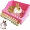 Small Animal kathson | Kathson Rabbit Litter Box Trainer Small Animal Potty Corner Toilet With Drawer Pet Cage Pan Litter Bedding Box For Adult Guinea Pig Hamster Bunny Ferret Galesaur Mouse Squirrel (White)