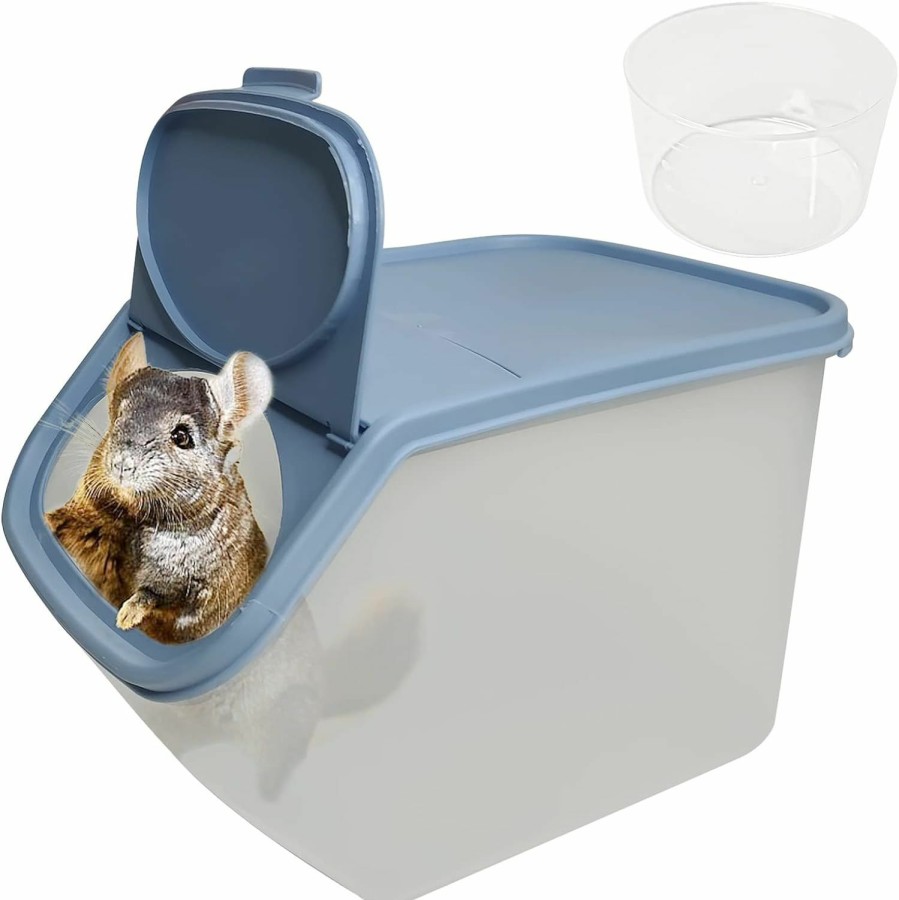 Small Animal PINVNBY | Pinvnby Chinchilla Sand Bath Box Gerbil Bathroom Transparent Totoro Plastic Sand Bath House With Sand Cup Cage Accessories For Guinea Pig Hedgehog Squirrel And Other Small Animals