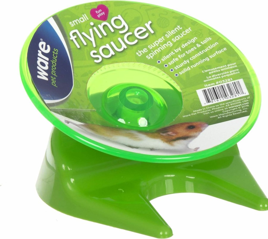 Small Animal Ware Manufacturing | Ware Manufacturing Flying Saucer Exercise Wheel For Small Pets, 5-Inch - Colors May Vary